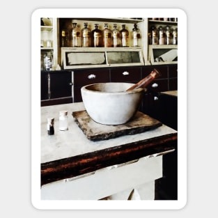 Pharmacy - Mortar and Pestle in Apothecary Sticker